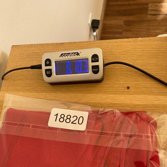 Chicos Sweater Womens 1 US Medium Red Zenergy Cotton Cashmere Blend Lurex Stripe - Picture 9 of 9